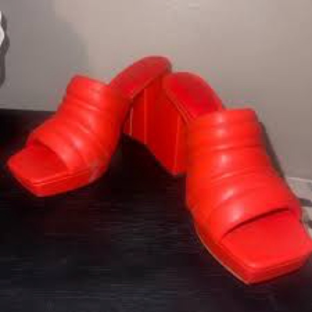 Vibrant Red Women's Mules